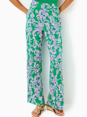 Lilly Pulitzer Allena Knit Palazzo Pant - Salty Sandbar - Size L